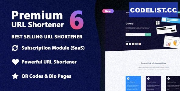 Premium URL Shortener v6.2.1 – Link Shortener, Bio Pages & QR Codes