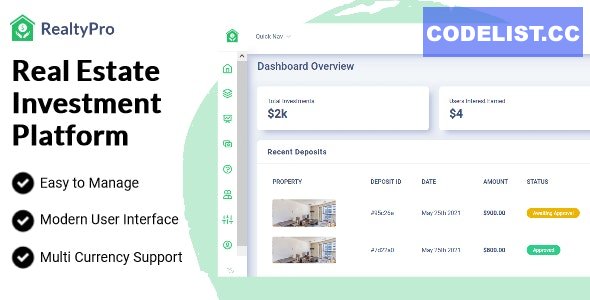 Realty Pro v1.0 – Real Estate Investment Platform » Premium Scripts, Plugins & Mobile