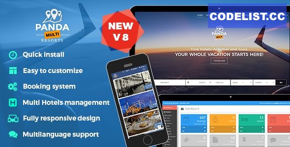 Panda Multi Resorts v8.1.5 – Booking CMS for Multi Hotels » Premium Scripts, Plugins & Mobile